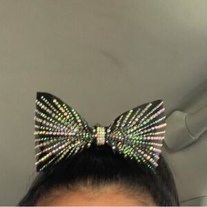 Black Tail less Cheer Bow